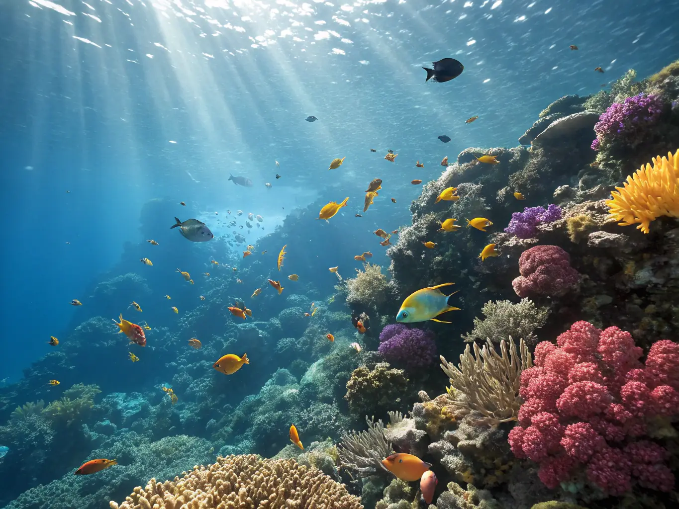 An underwater scene depicting various fishing game elements, including colorful fish, treasure chests, and fishing nets, with a focus on the excitement of catching big wins.