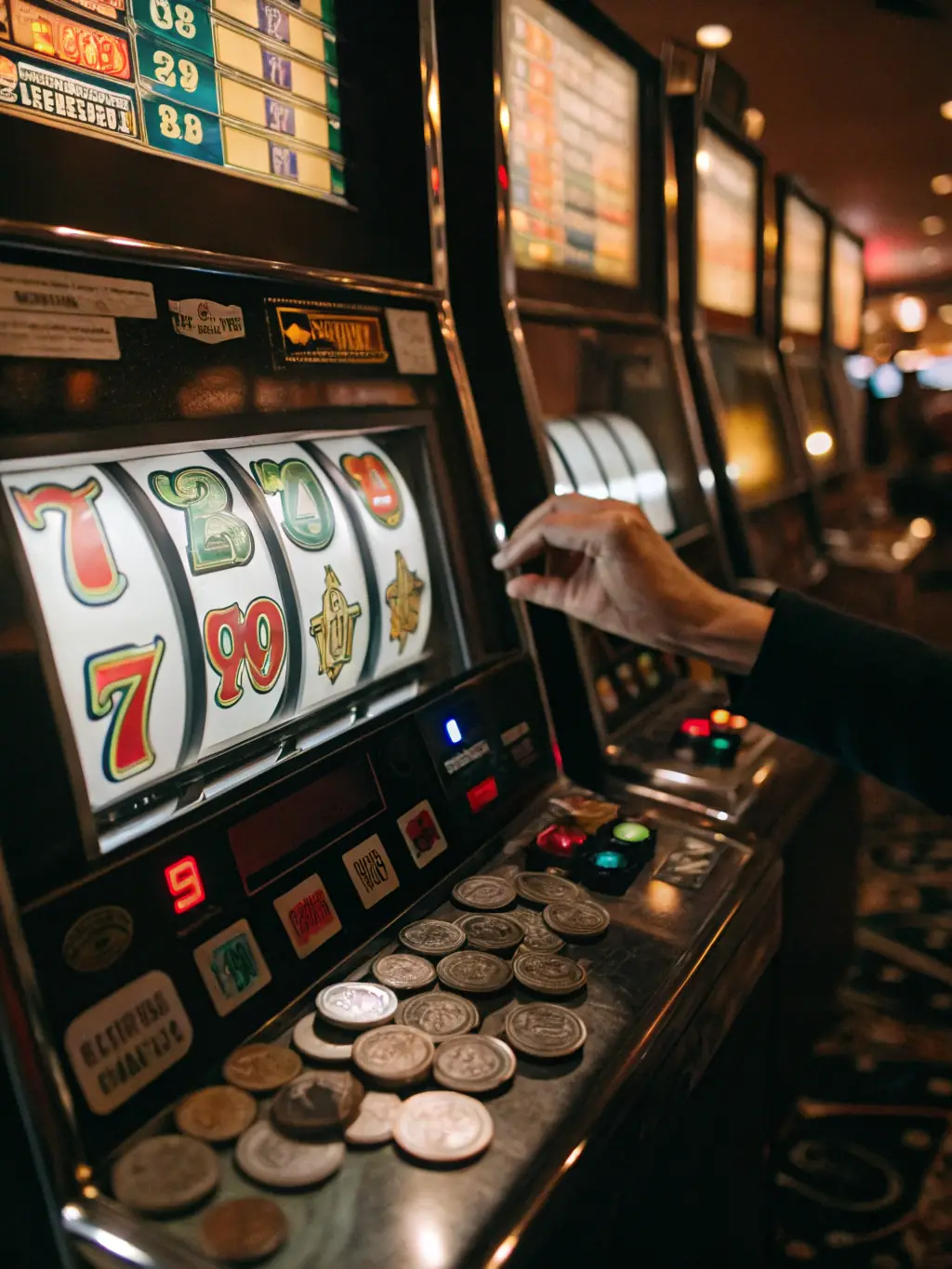 A close-up shot of the Fortune King Jackpot slot game interface, showcasing the vibrant symbols and potential jackpot winnings on WK777.
