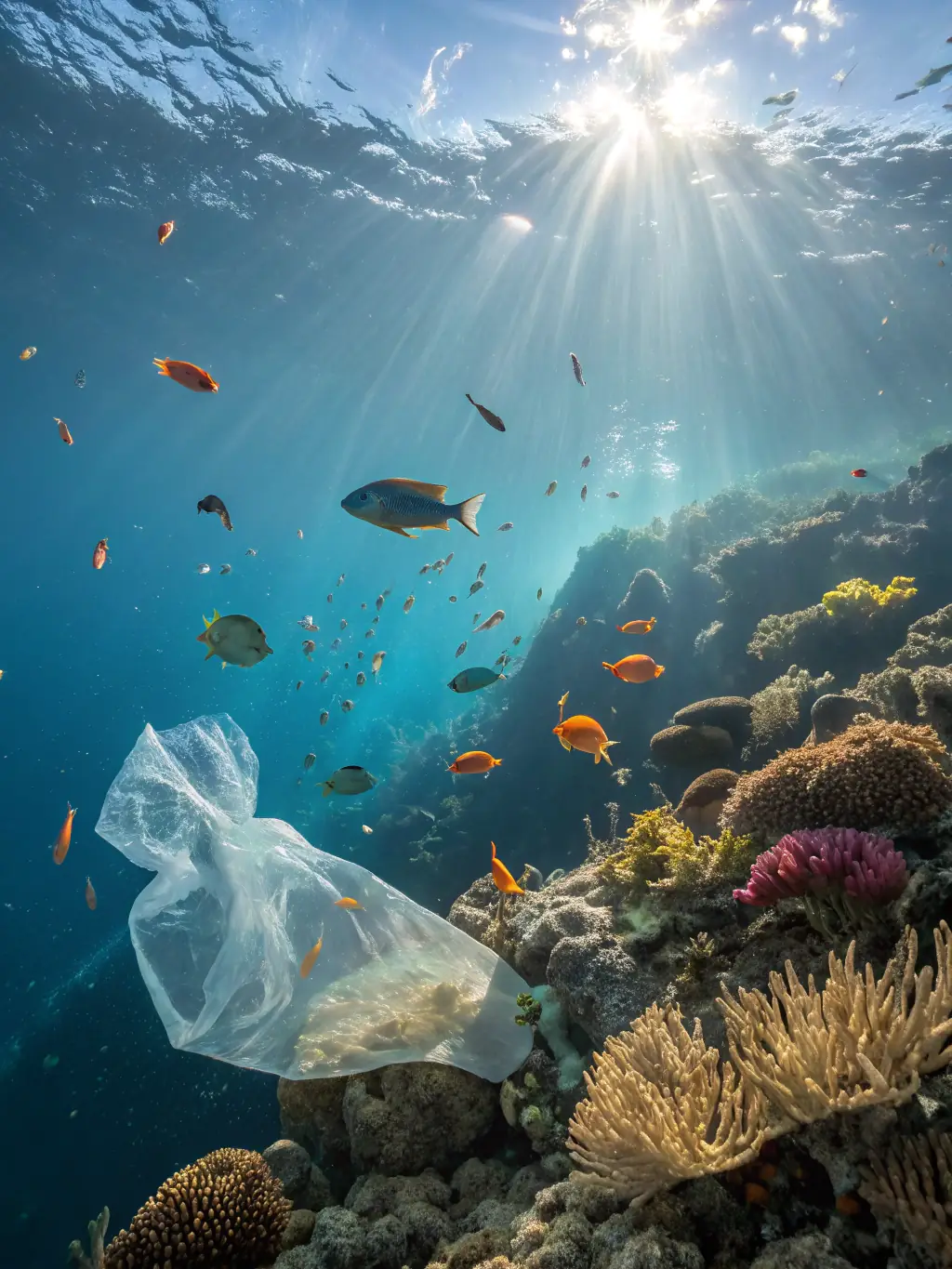 An intense moment from Bombing Fishing, depicting underwater explosions and a variety of sea creatures, highlighting the game's unique blend of fishing and action.